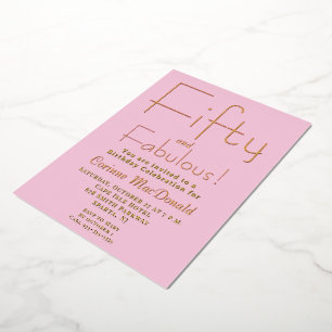 Gold Foil Pink 50 & Fabulous 50th Birthday Party