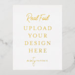 Gold Foil Portrait Postcard<br><div class="desc">Customise your design in Templett. After you are done editing,  download your file in a JPG format (don't forget to turn on the bleed option). Upload your design here by clicking on the blue "Personalise" button.</div>