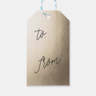 GOLD FOIL present gift tags