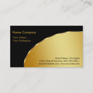 Gold Foil Retro Crown logo Financial Services Business Card