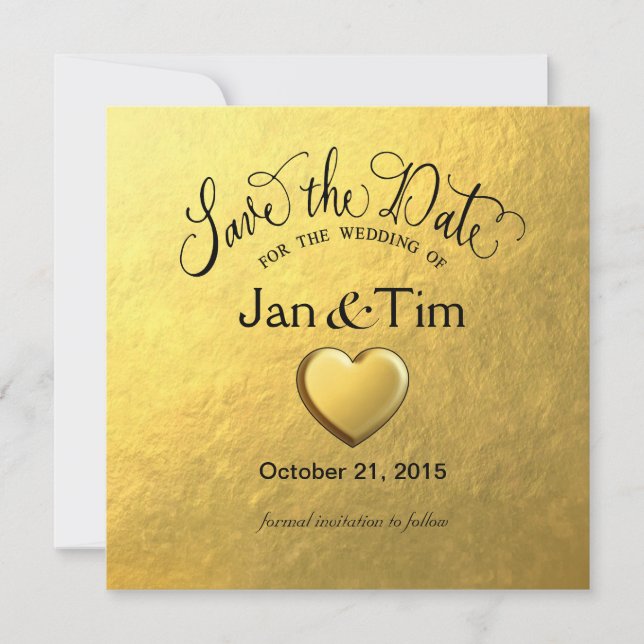 Gold Foil Save the Date (Front)
