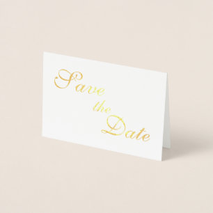 Gold Foil Save the Dates Card