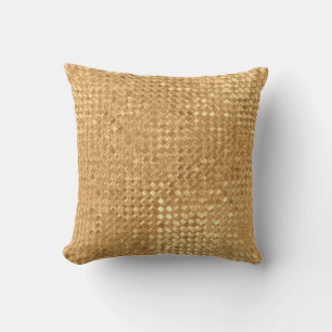 Gold foil seamless pattern, golden glitter texture cushion