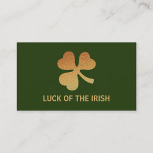 Gold Foil Shamrock, Irish Baby Shower Invitation