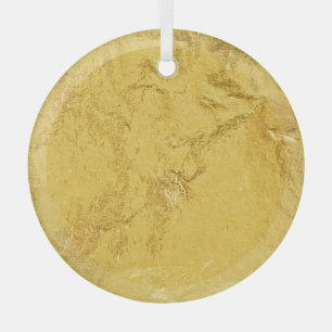 Gold Foil: Shiny Abstract Texture Glass Tree Decoration