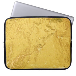 Gold Foil: Shiny Abstract Texture Laptop Sleeve