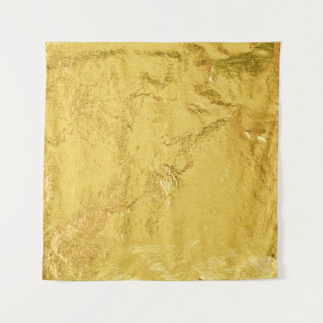 Gold Foil: Shiny Abstract Texture Tapestry (Front)
