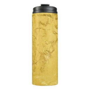 Gold Foil: Shiny Abstract Texture Thermal Tumbler