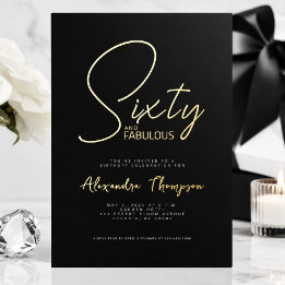 Gold Foil Sixty and Fabulous 60th Birthday Party