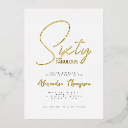 Gold Foil Sixty and Fabulous 60th Birthday Party