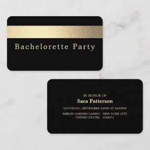 Gold Foil Stripe, Bachelorette Party Invitation