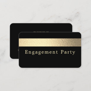 Gold Foil Stripe, Engagement Party Ticket Invite