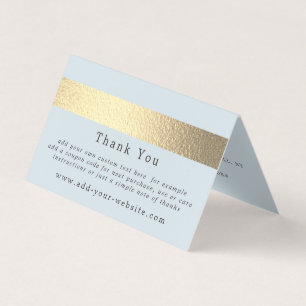 Gold Foil Stripe Minimalist Logo Thank You Card