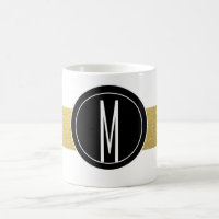 GOLD FOIL STRIPES | BLACK MONOGRAM