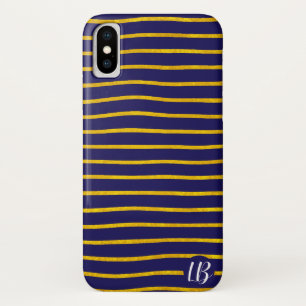 Gold Foil Stripes Personalised Phone Case