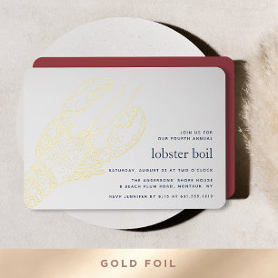 Gold Foil Summer Lobster Boil Party