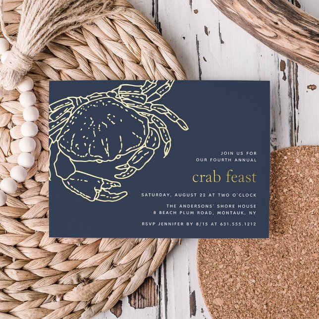 Gold Foil Summer Nautical Crab Feast  (Creator Uploaded)