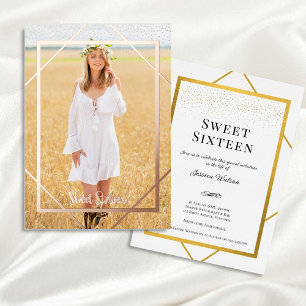 Gold Foil Sweet 16 Party Photo