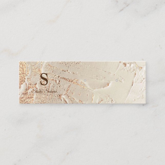 Gold foil texture mini earring card (Front)