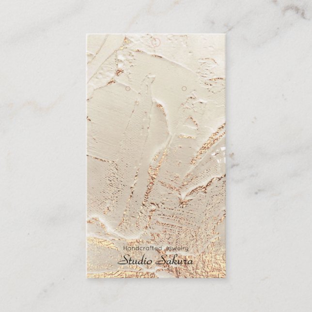 Gold foil textured earring card (Front)