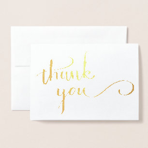 Gold Foil Thank You Card