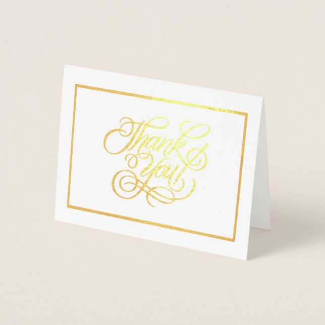 Gold Foil Thank You Note Card (Front)