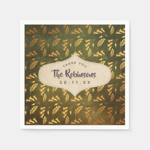 Gold Foil Thanksgiving Napkin