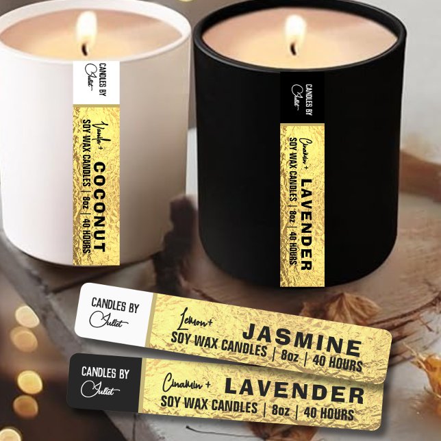 Gold Foil Thin Candle Label (Creator Uploaded)