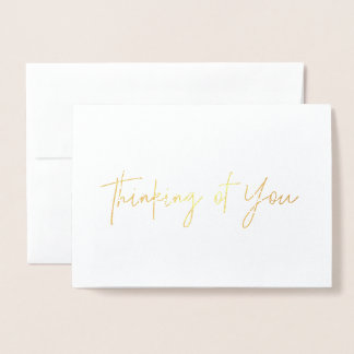 Gold Foil Thinking of you Card