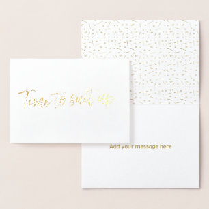 Gold Foil Time To Suit Up Best Man Request Foil Card