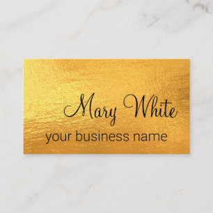Gold Foil Trendy Classic Rich Chic Glam Luxurious  Business Card