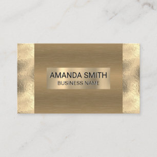 Gold Foil Trim Metallic Banner Business Card