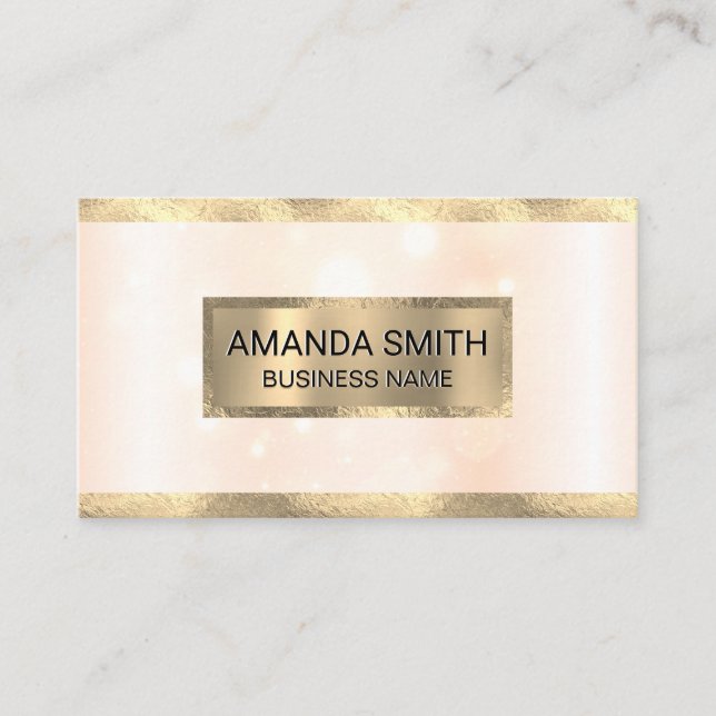 Gold Foil Trim | Sparkle  Business Card (Front)
