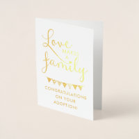 Gold Foil Typography Love Makes A Family Adoption
