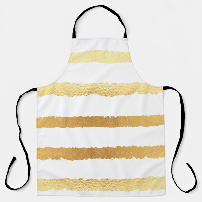 Gold foil, vintage seamless pattern. apron (Front)
