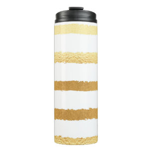 Gold foil, vintage seamless pattern. thermal tumbler