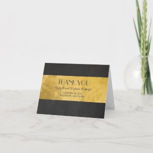 Gold Foil Wedding Modern Thank You