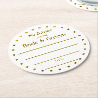 Gold Foil Wedding Two Cents For Bride & Groom