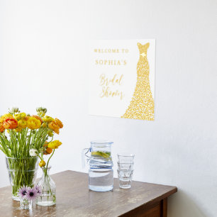 Gold Foil Welcome to The Bridal Shower of Foil Prints