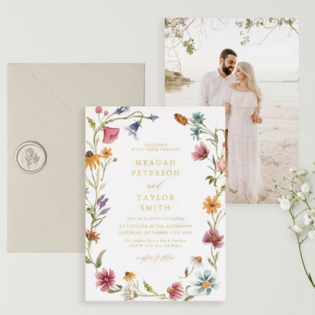 Gold Foil Wildflower Garden Wedding Wedding (Creator Uploaded)