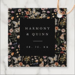 Gold Foil Wildflower Wedding Favor Tags<br><div class="desc">Our wedding favor tags feature gold foil stamping and hand-painted rustic watercolor boho wildflower florals adorned with butterfly details for the perfect moody,  romantic vibe.</div>