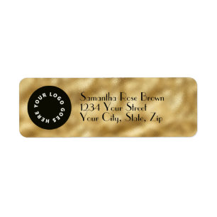Gold Foil with Logo Return Address Label