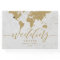 Gold Foil World Map Destination Wedding Monogram