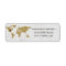 Gold Foil World Map Wedding Return Address