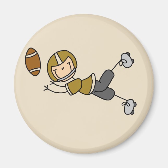 Gold Football Player Tshirts and Gifts Magnet (Front)