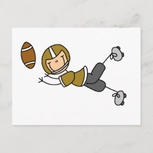 Gold Football Player Tshirts and Gifts Postcard