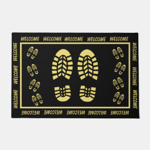 Gold Footprints and Welcome Doormat
