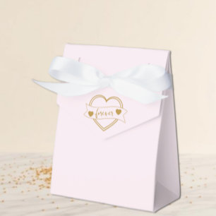 Gold Forever Hearts Bridal Shower Favour Box