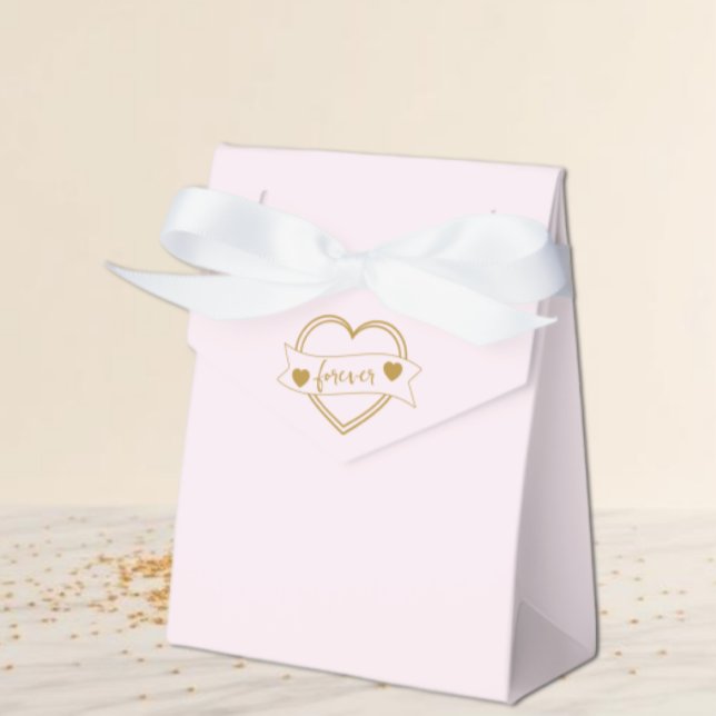 Gold Forever Hearts Bridal Shower Favour Box (Creator Uploaded)