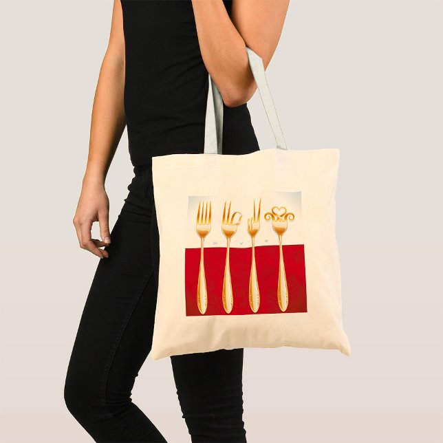 Gold Forks Tote Bag (Creator Uploaded)